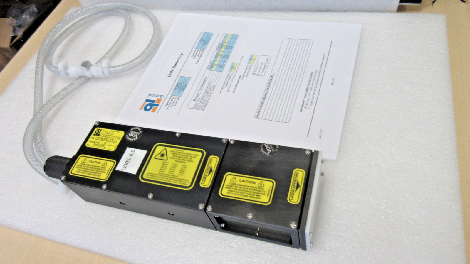 ORBOTECH 1012494-F ULTRA LASER HEAD 266NM W/ DOCS AND DATA SHEET