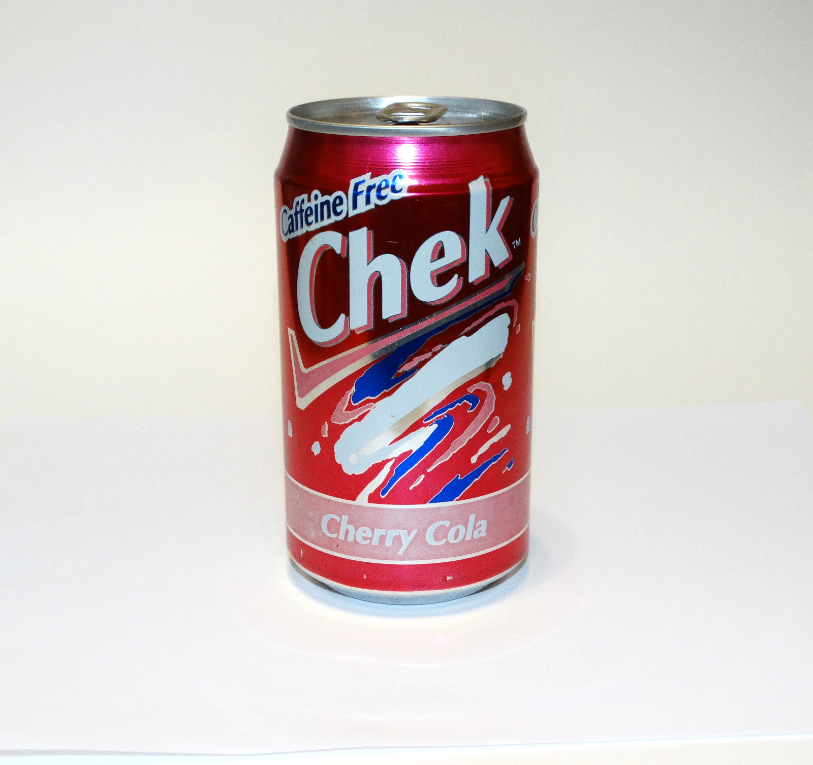 Cherry Chek Soda Can Caffeine Free 1996 FITZGERALD GA EMPTY