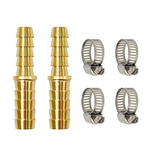 Hose Barb Reducer Adapter Fittings 3/8'' to 5/16'' Barb Hose ID Brass Hose