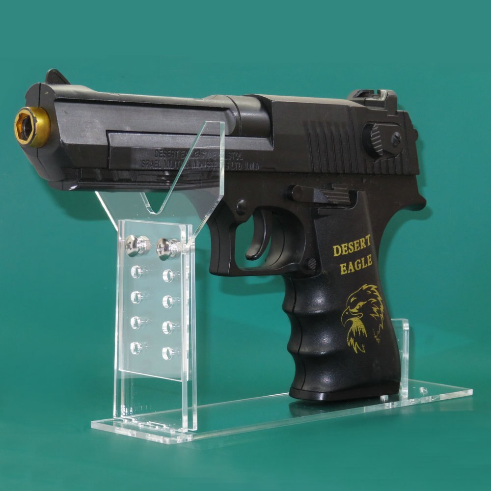 New Clear Adjustable Acrylic Pistol Holder Universal Handgun Display Rack Stand