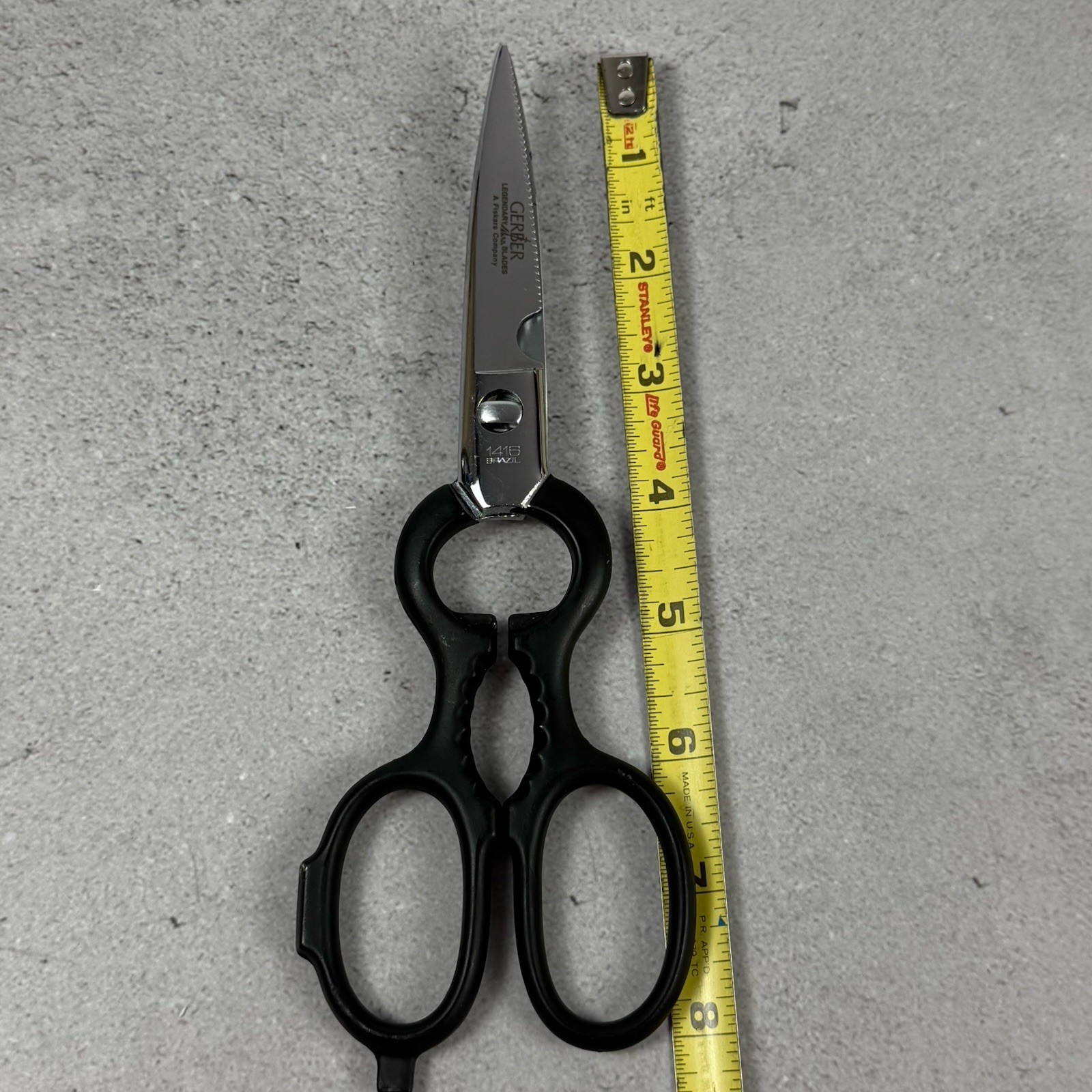 Vintage Gerber 1416 Multi-Purpose Kitchen Shears Pinking Scissors 8 in. Sharp