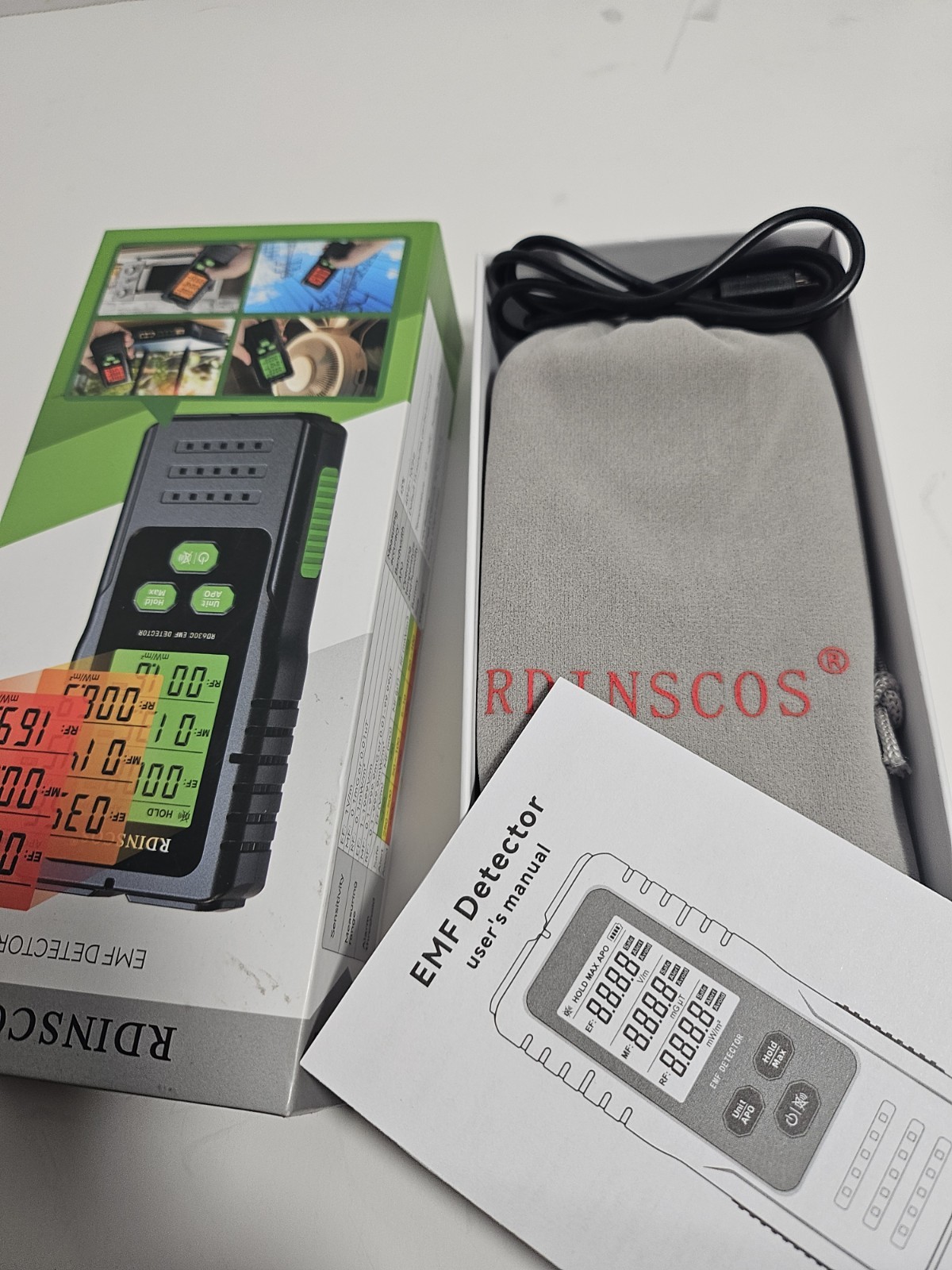 RDINSCOS EMF Detector, Detect All 3 Types of Electromagnetic Radiation Field in