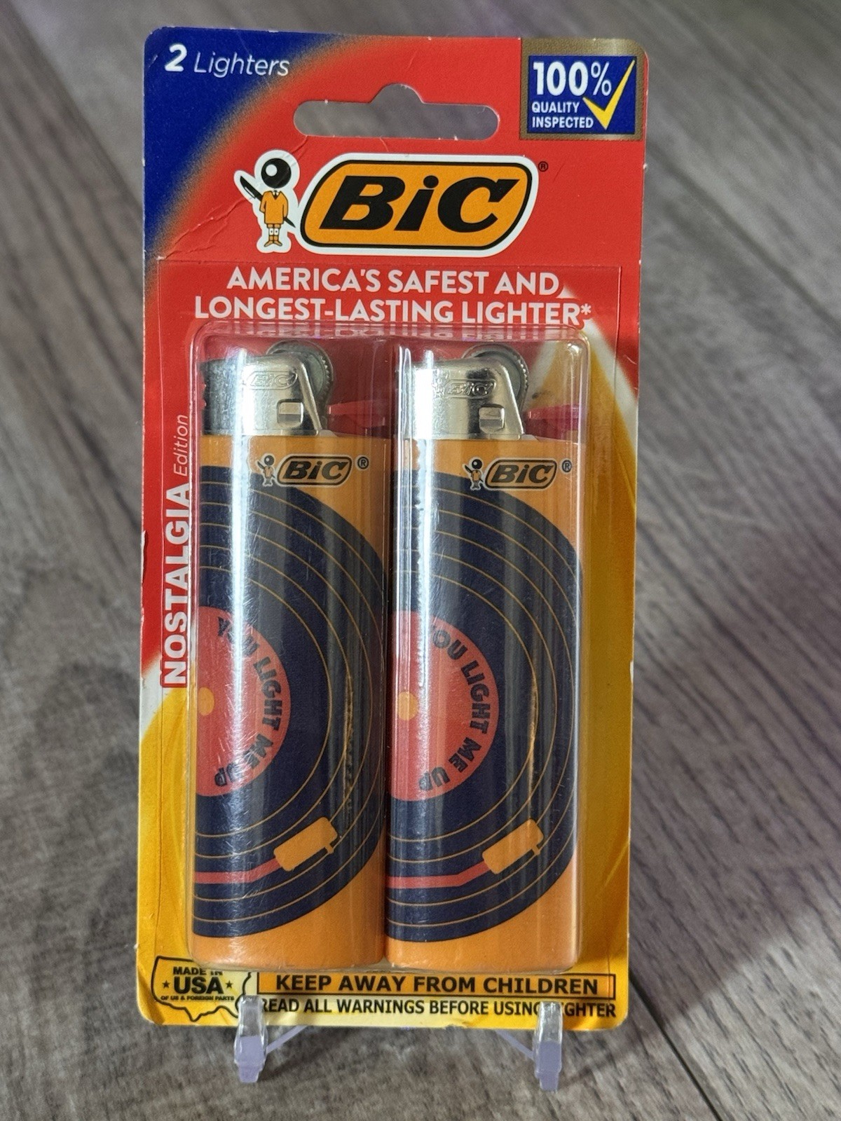 NEW BIC SPECIAL EDITION NOSTALGIA SERIES MATCHING LIGHTE VINYL RECORD