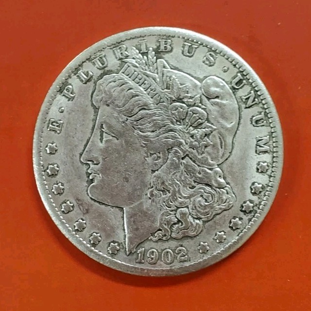 1902 P Morgan Silver Dollar MULTIPLE Die Chip ERROR Circulated
