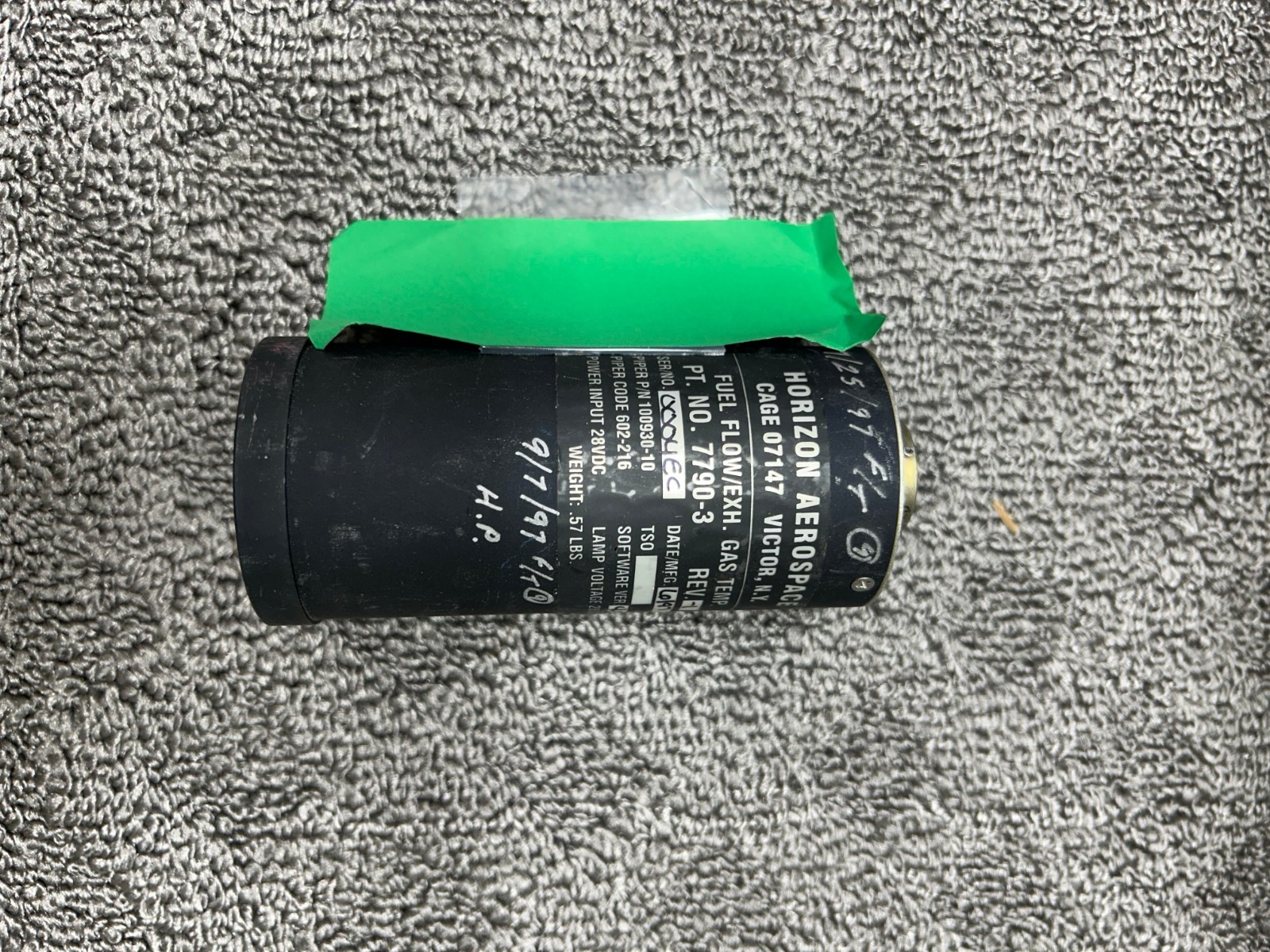 Horizon Aerospace Fuel Flow/EGT Indicator 28V. Model: 7790-3 P/N: 100930-10