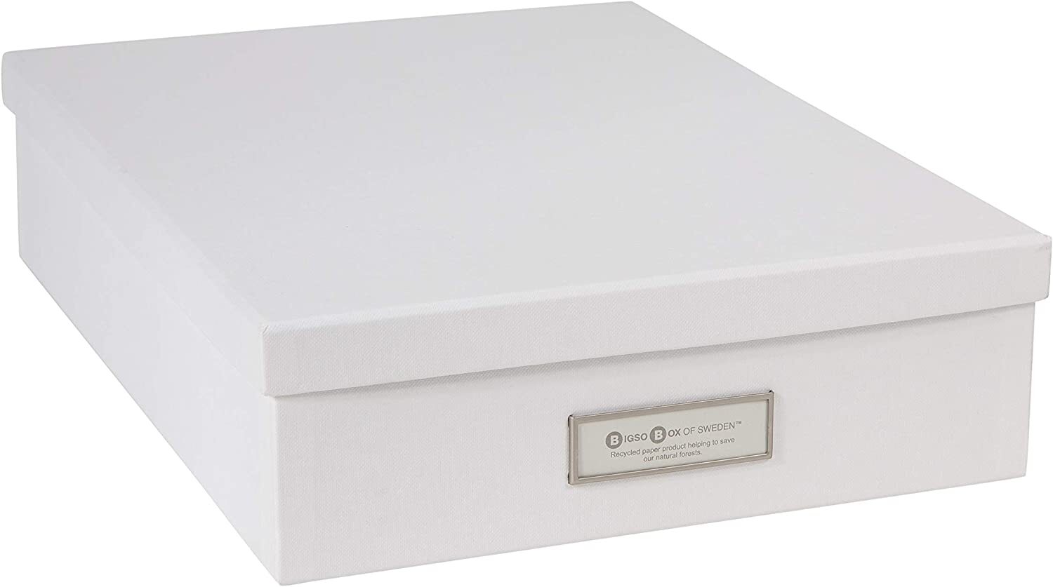 Bigso Oskar Fiberboard Label Frame Document Letter Box | White