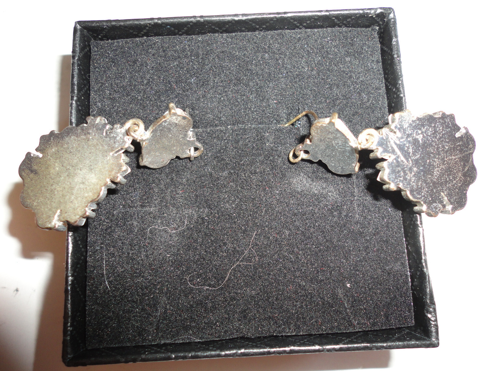 2 Pair Vintage Pierced Earrings Dangle Hook Wire