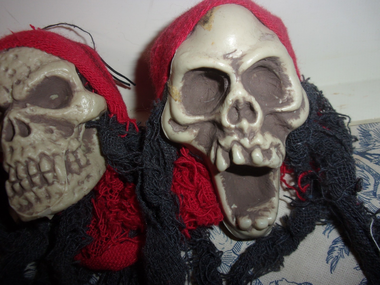 Set of 5 Different PIrate Skeleton Heads