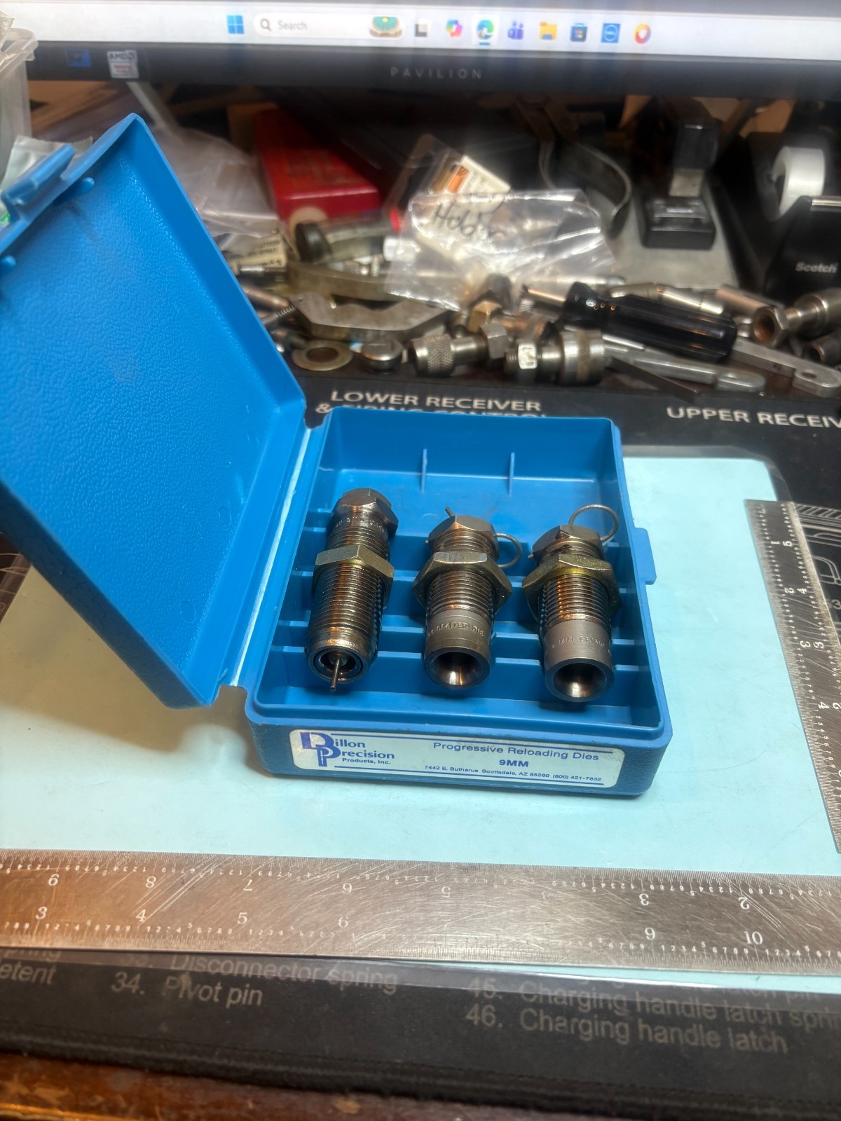Dillon 9 MM Luger Carbide Three Die Set #14406 (New Style)