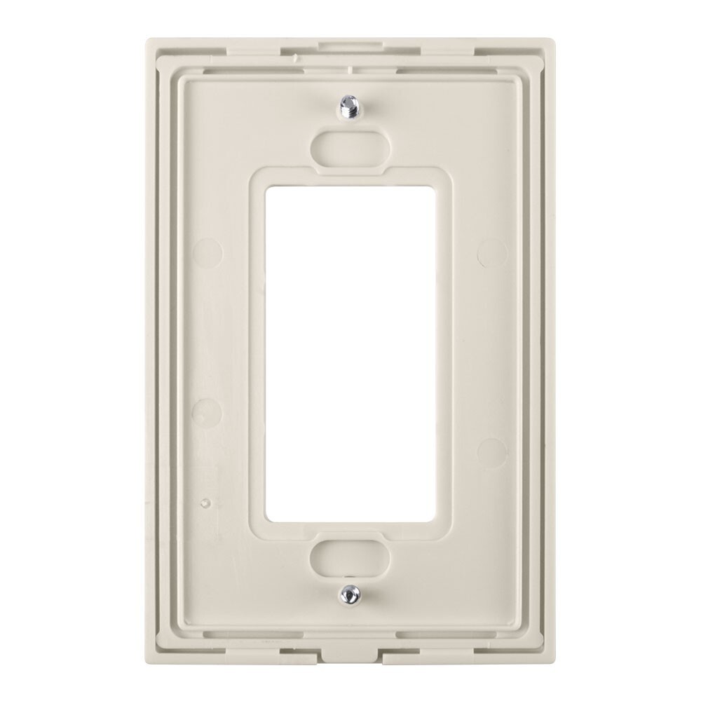 Construct Pro Single Gang Wall Plate with Screwless Face (Light Almond)