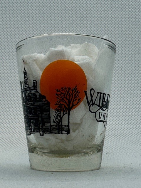 Williamsburg VA Clear Shot Glass