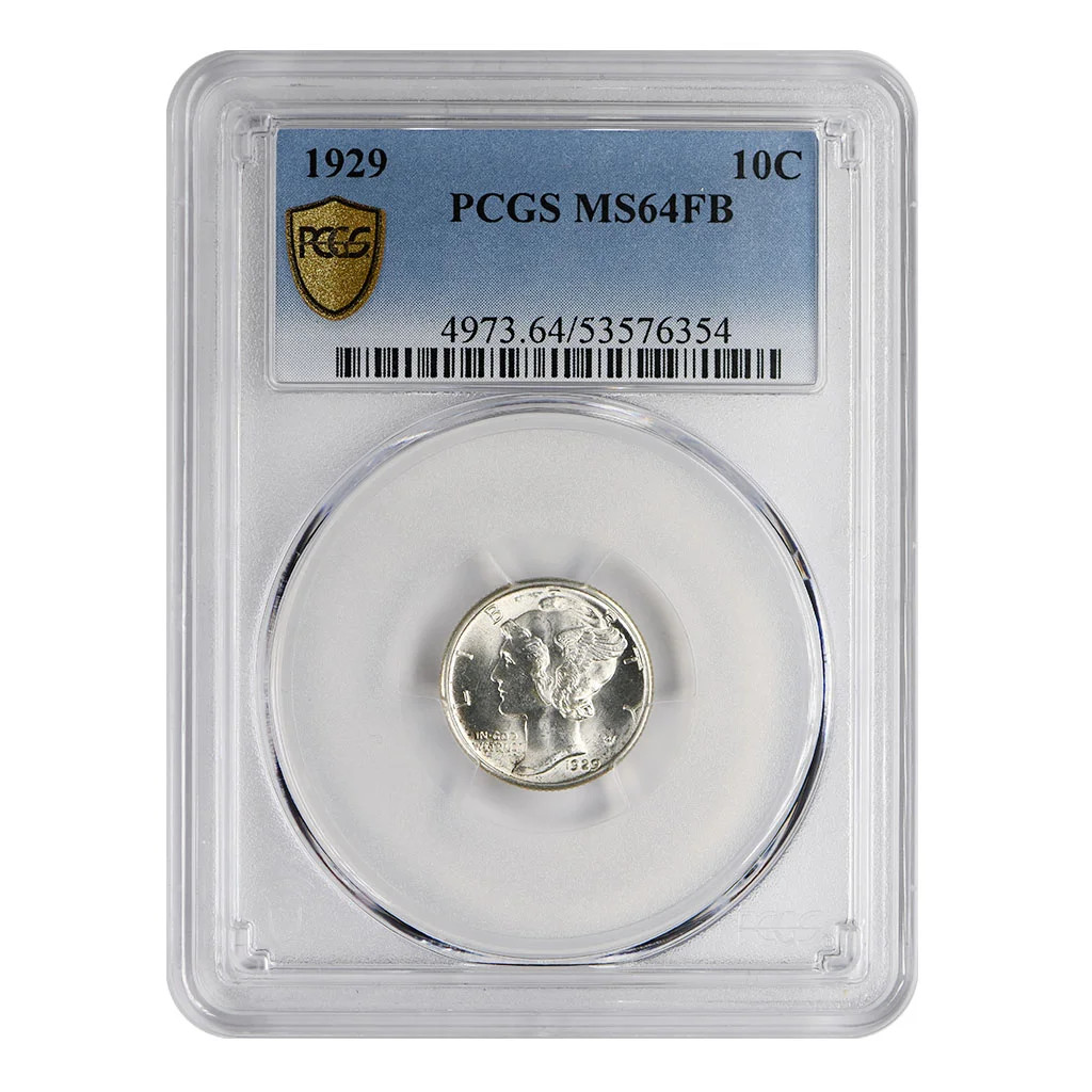1929 Mercury Dime PCGS MS-64 FB