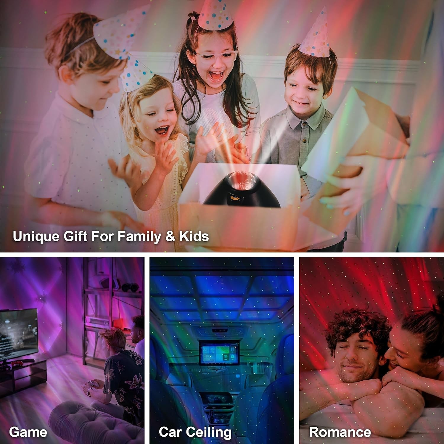 Galaxy Projector, Northern Galaxy Light Aurora, Star Projector with Timer and...