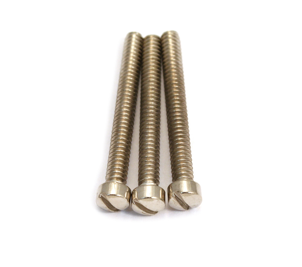 001-8377-049 (3) Genuine Fender '52 Tele Intonation Screws Slotted Flat Head
