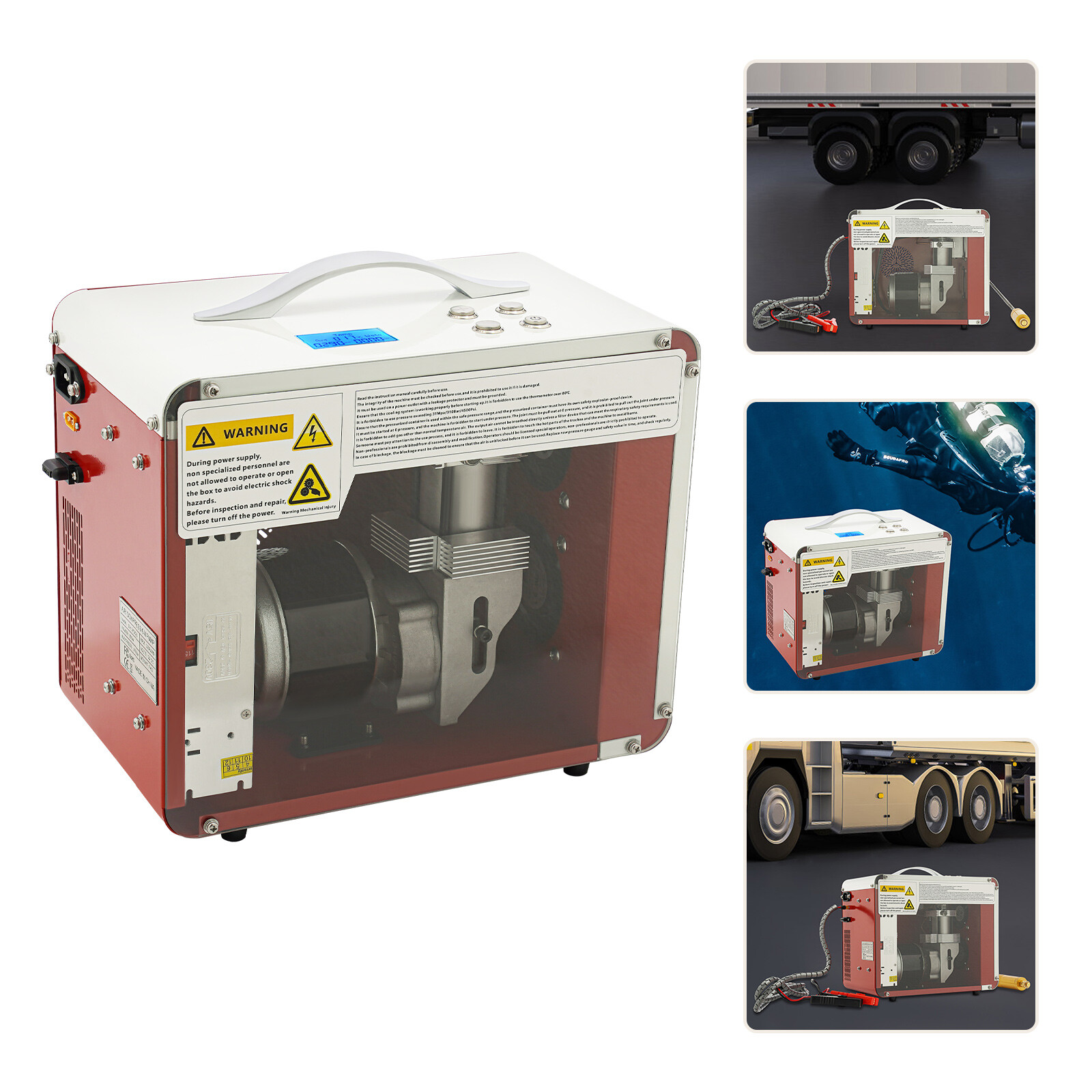 12V Digital Air Compressor Pump 350W, Portable Tire Inflator with LCD Display US