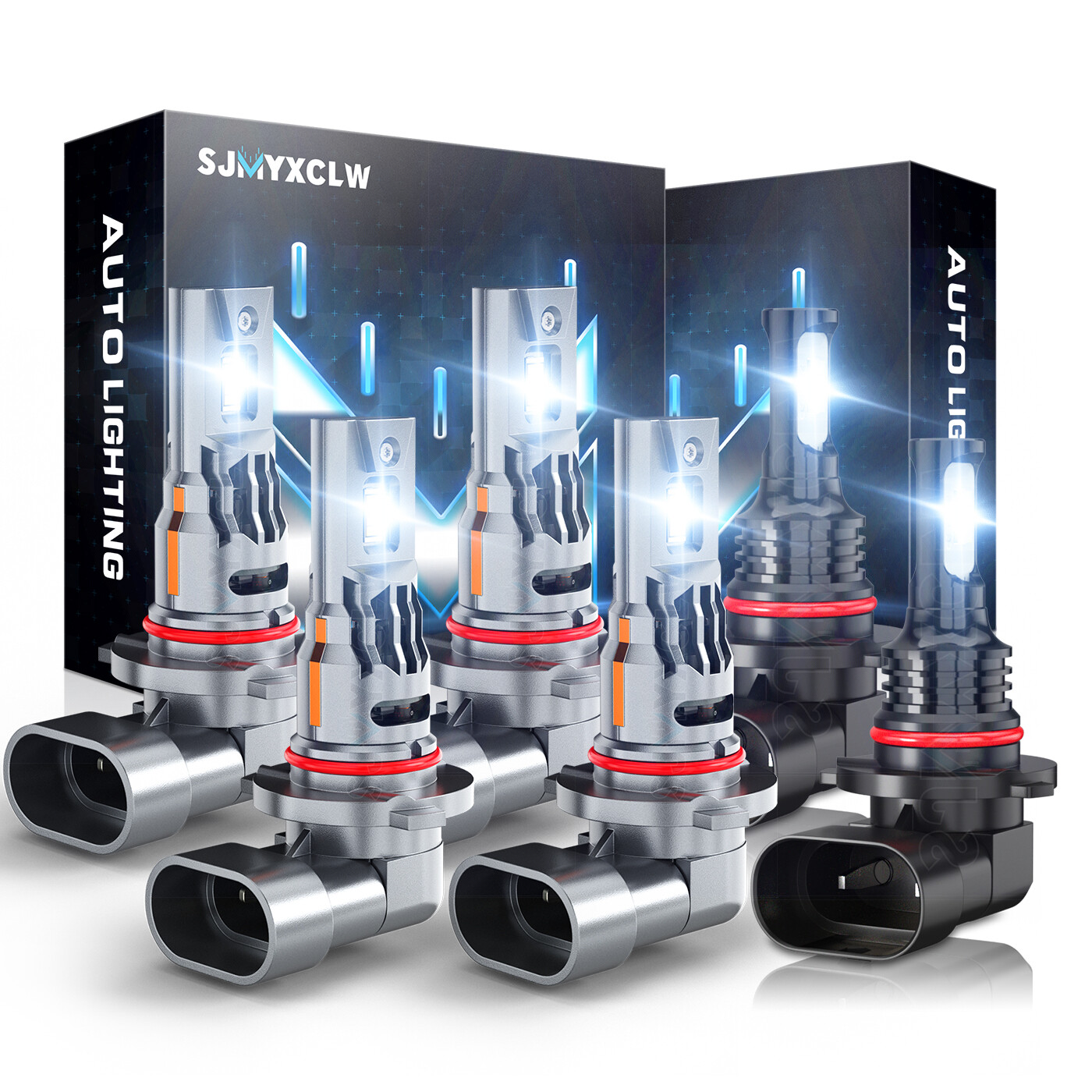 6x for Ford Explorer 2016-2017 2018 2019 Front 6000K LED Headlight Kit Fog Light