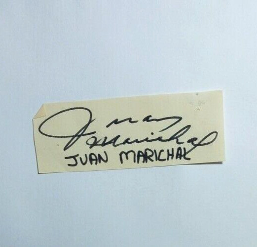 Juan Marichal Autograph~ Vintage Cut Signature