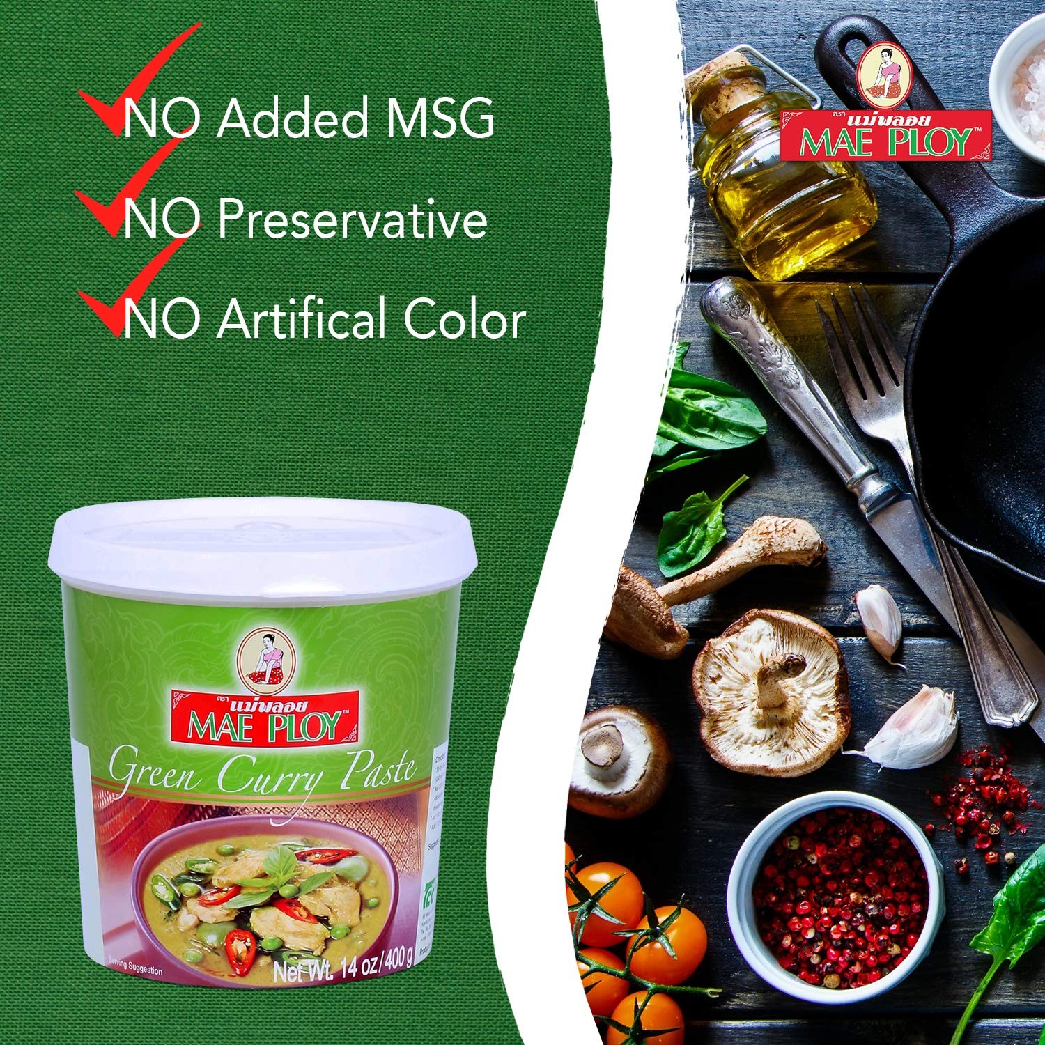 Green Curry Paste, Authentic Thai Green Curry Paste for Thai Curries & Other ...