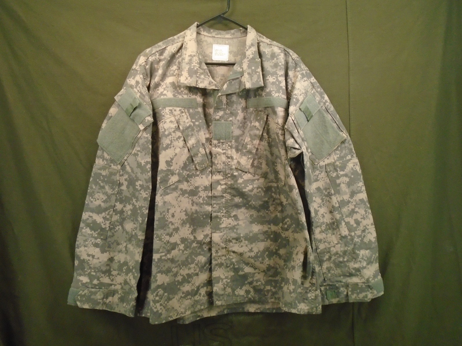 US Military Army Combat ACU Digital Camo Coat FR Shirt Large Long 2005 272-K