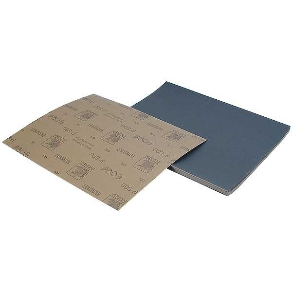 Indasa 1500 Grit Wet Sheet Sandpaper, 5-1/2" x 9" Non-Sticky, 50 Pk #8038-135