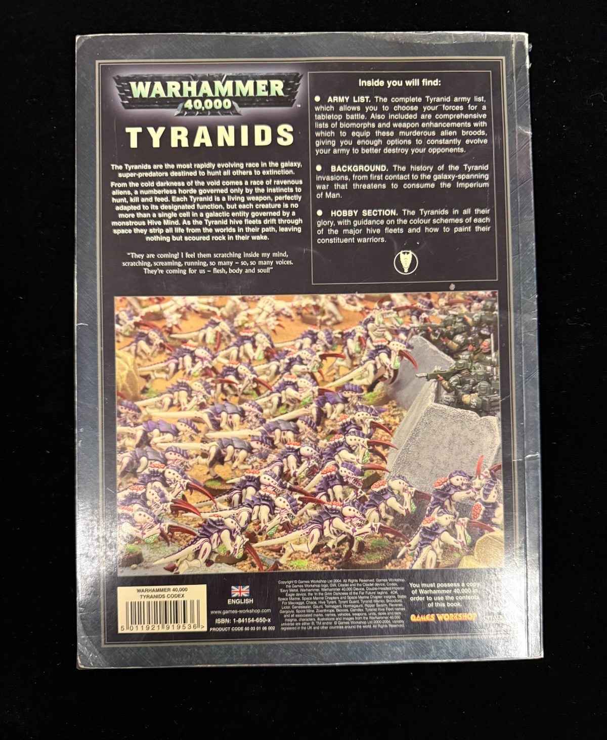 Games Workshop Warhammer 40k Tyranids Codex Rulebook 4th Edition