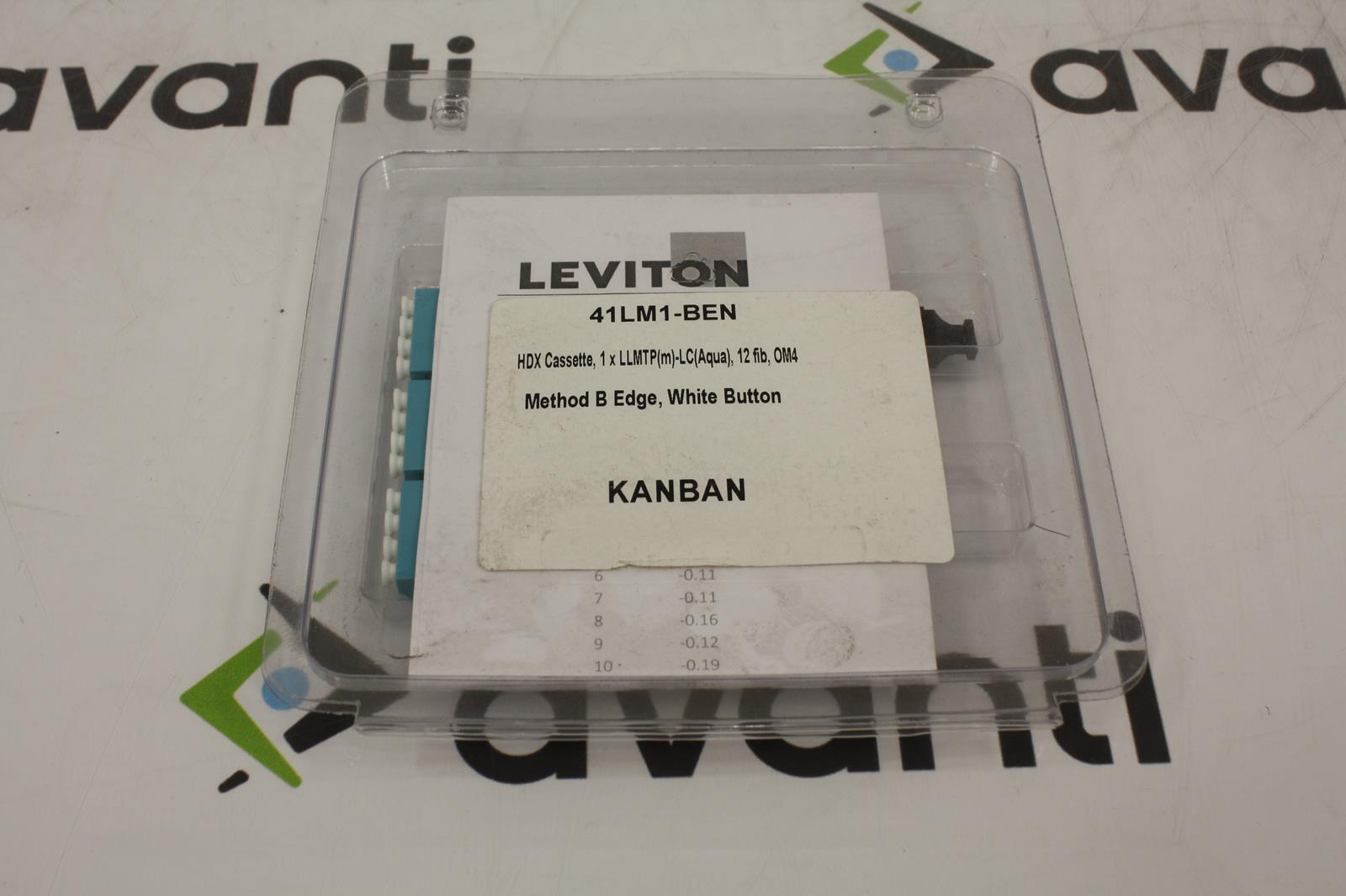LEVITON 41LM1 BCN Fiber Optic Cassette MTP Male x LC Side 12 Fiber OM4