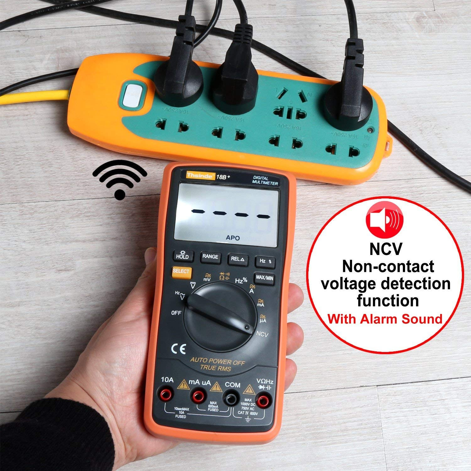 Digital Multimeter Auto Ranging TRMS 6000 AC DC Voltage Alert Amp Ohm Diod