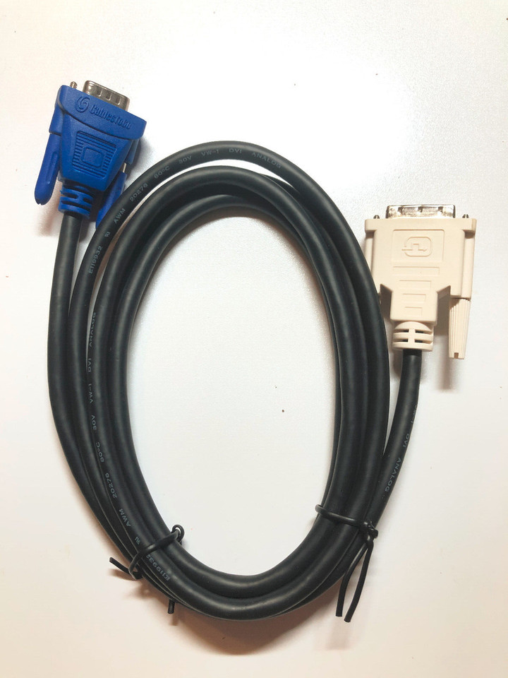 6-FT CABLE CONNECTOR ~ DVI-I Male to 15 PIN Monitor VGA Male