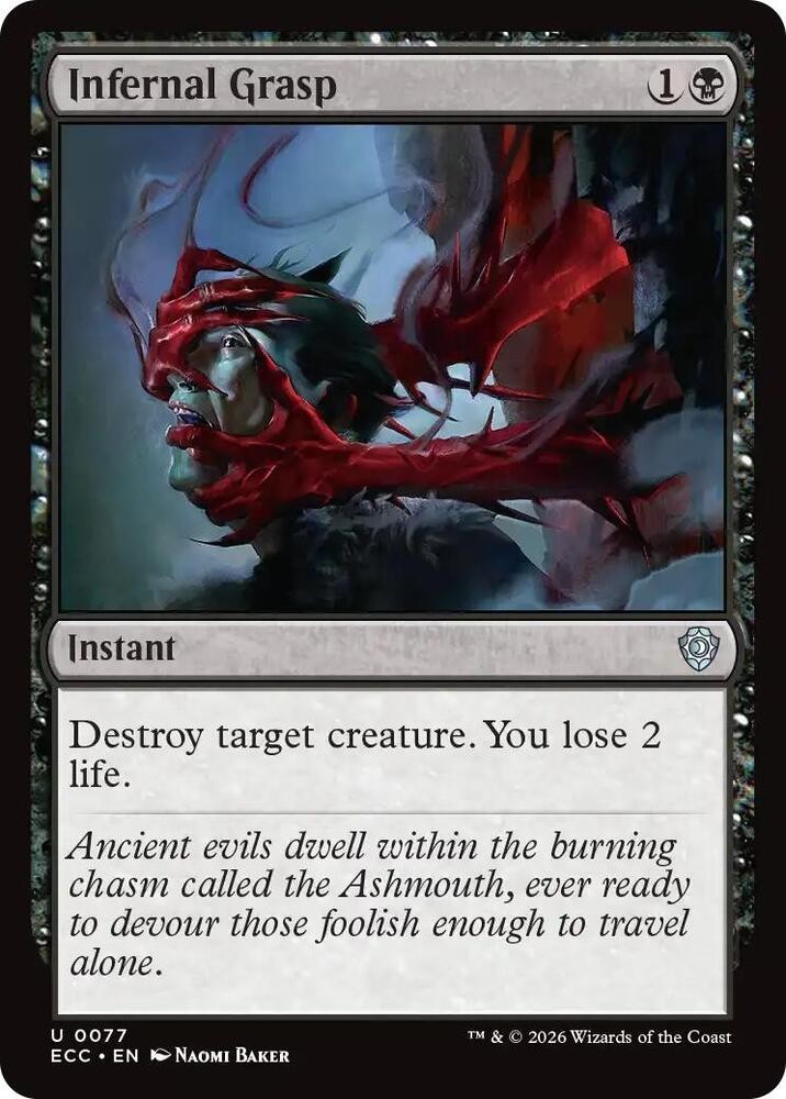 NM Infernal Grasp, MTG, Lorwyn Eclipsed, Magic the Gathering, 77