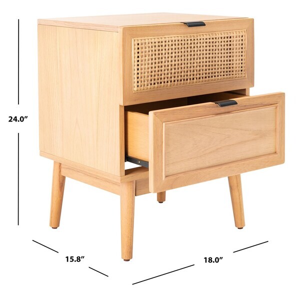 Safavieh BAISLEY 2DRW RATTAN NIGHT STND, Reduced Price 2172731614 NST5003A