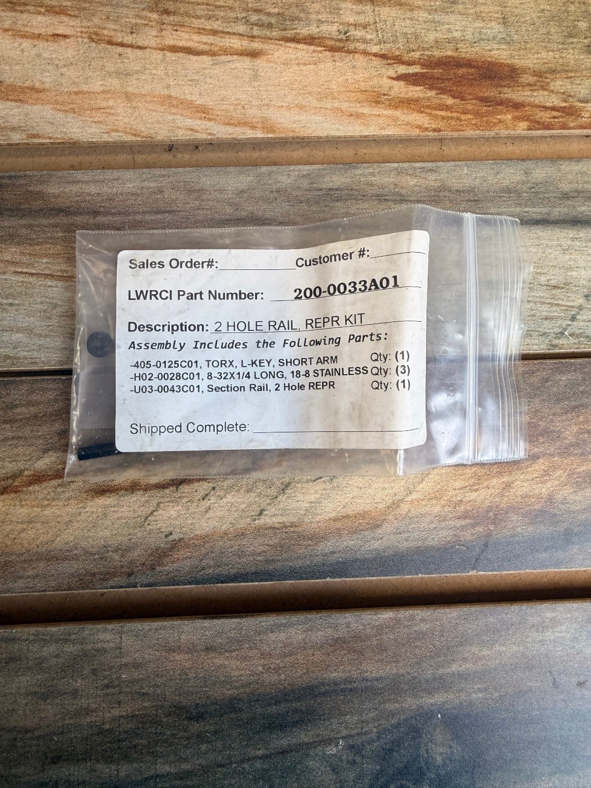 2 Hole Rail Repair Kit