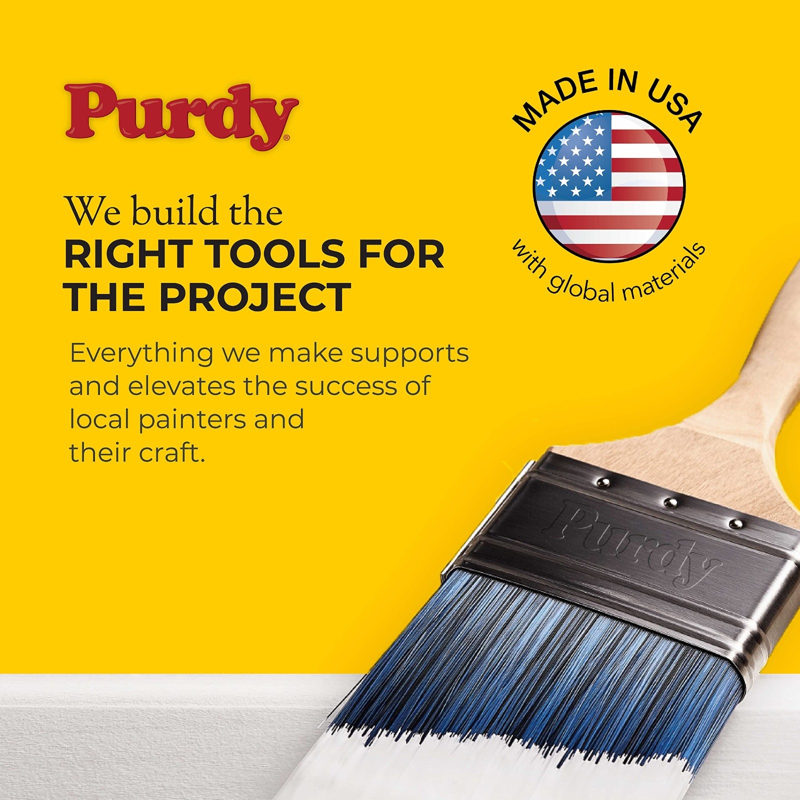 NEW* Genuine Purdy XL Nylon/ Set 3 -Pack/ Flat and angle Multipurpose Brush