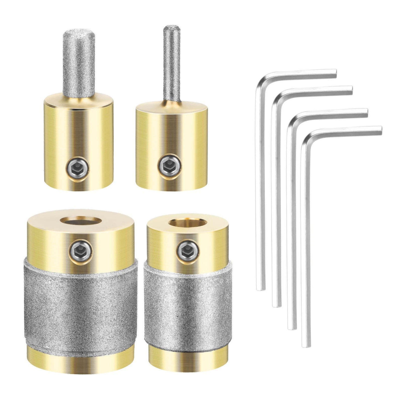 4PCS Diamond Grinder Bits for Stained Glass, Replacement Drilling Shaping Set