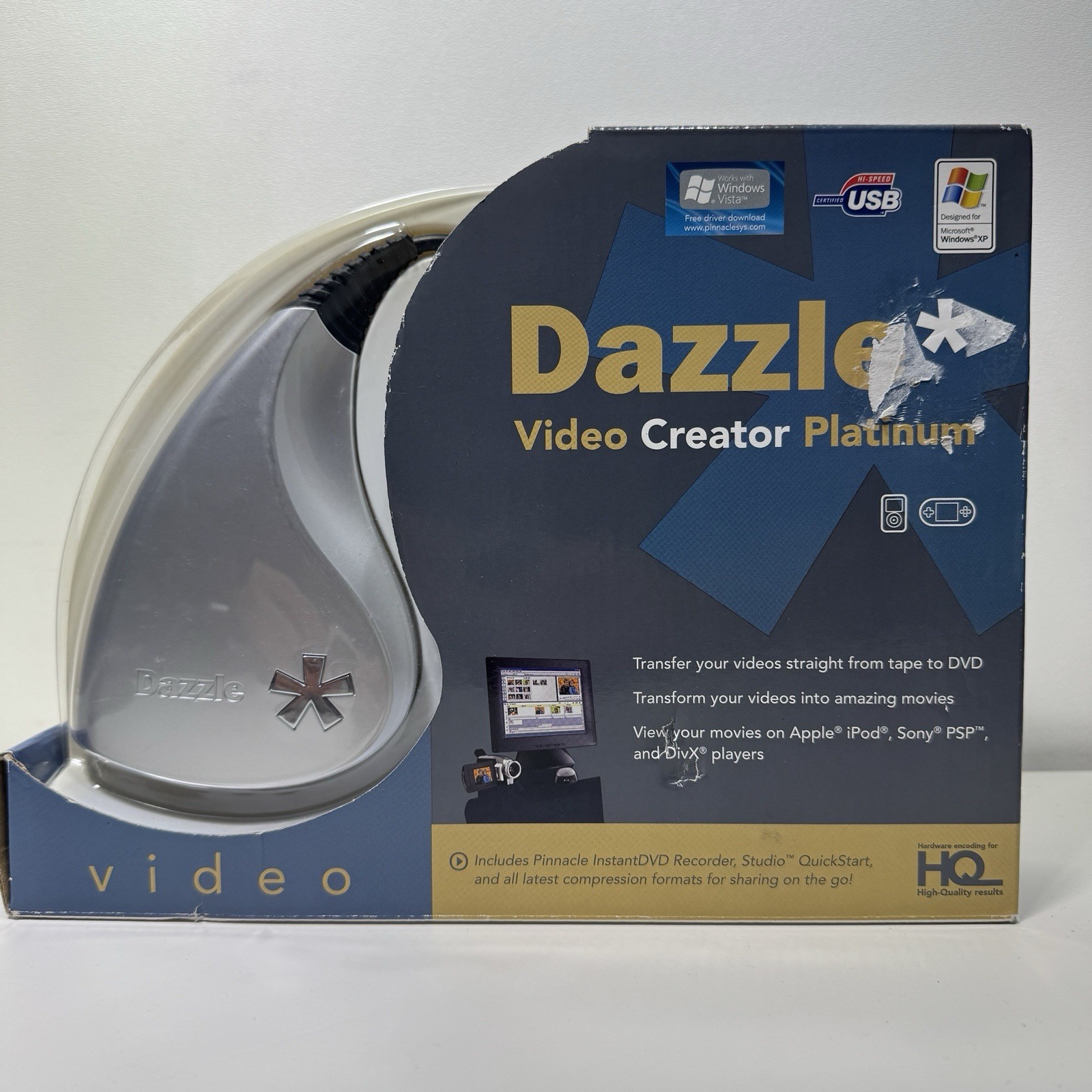 Pinnacle DAZZLE VIDEO CREATOR PLATINUM USB to RCA/ S Video Dongle SEALED NEW