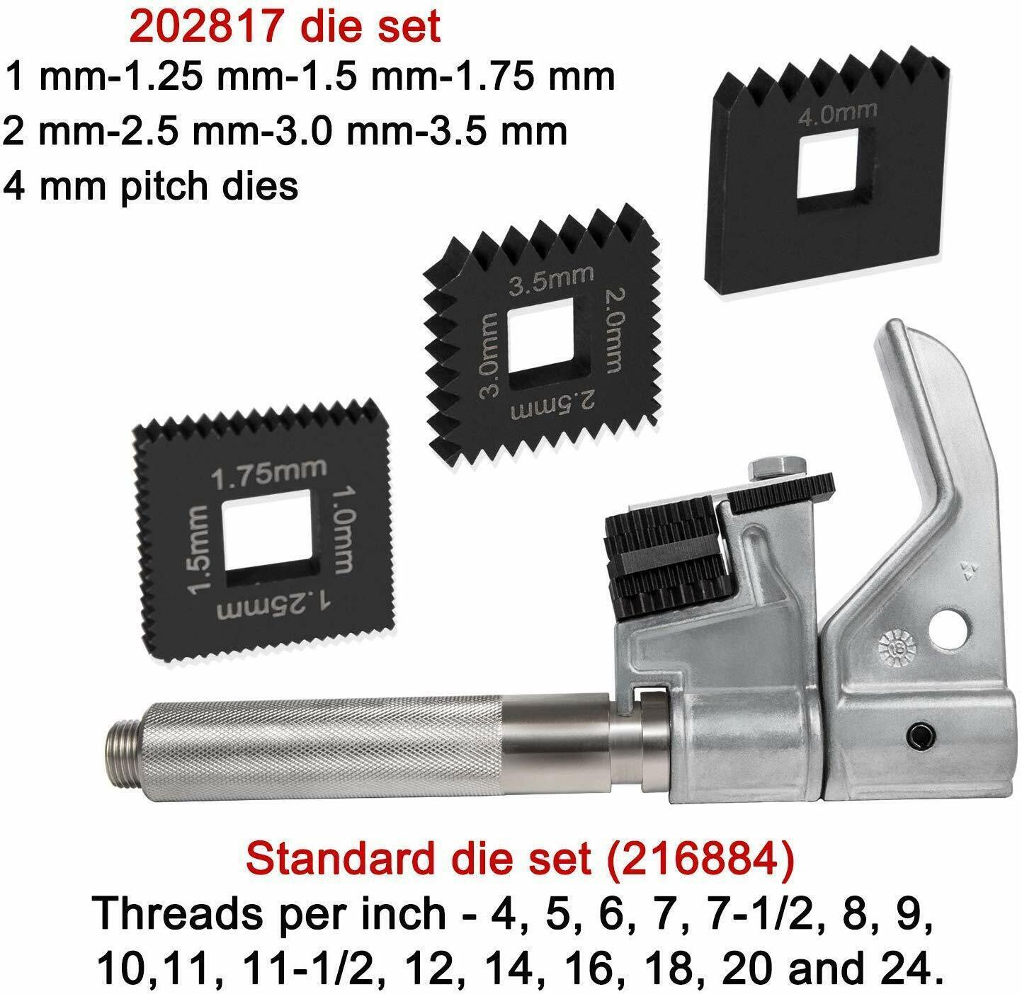 7402 Universal Outside Thread Chaser & 202817 Metric Die Set Thread Repair Tool