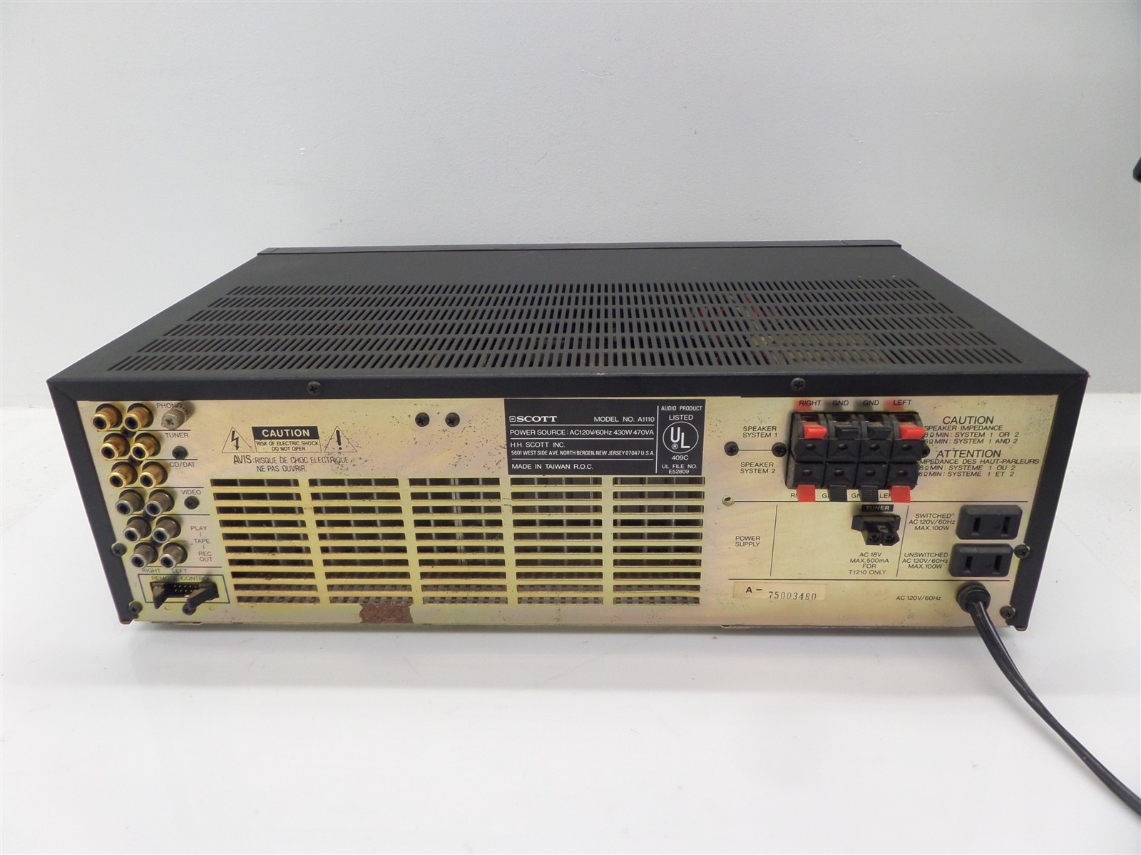 Vintage Scott A1110 Stereo System Graphic Equalizer
