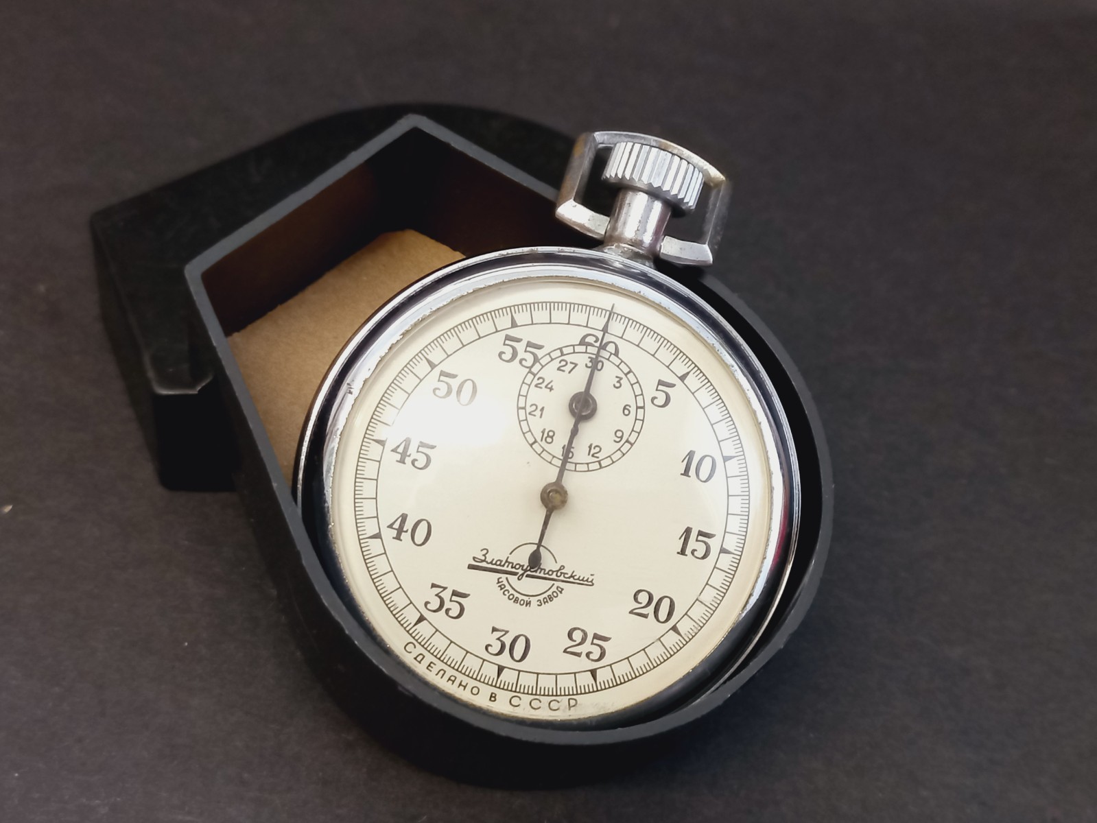 Soviet Vintage Stopwatch Zlatoust 1960, USSR Mechanical Competition Stopwatch