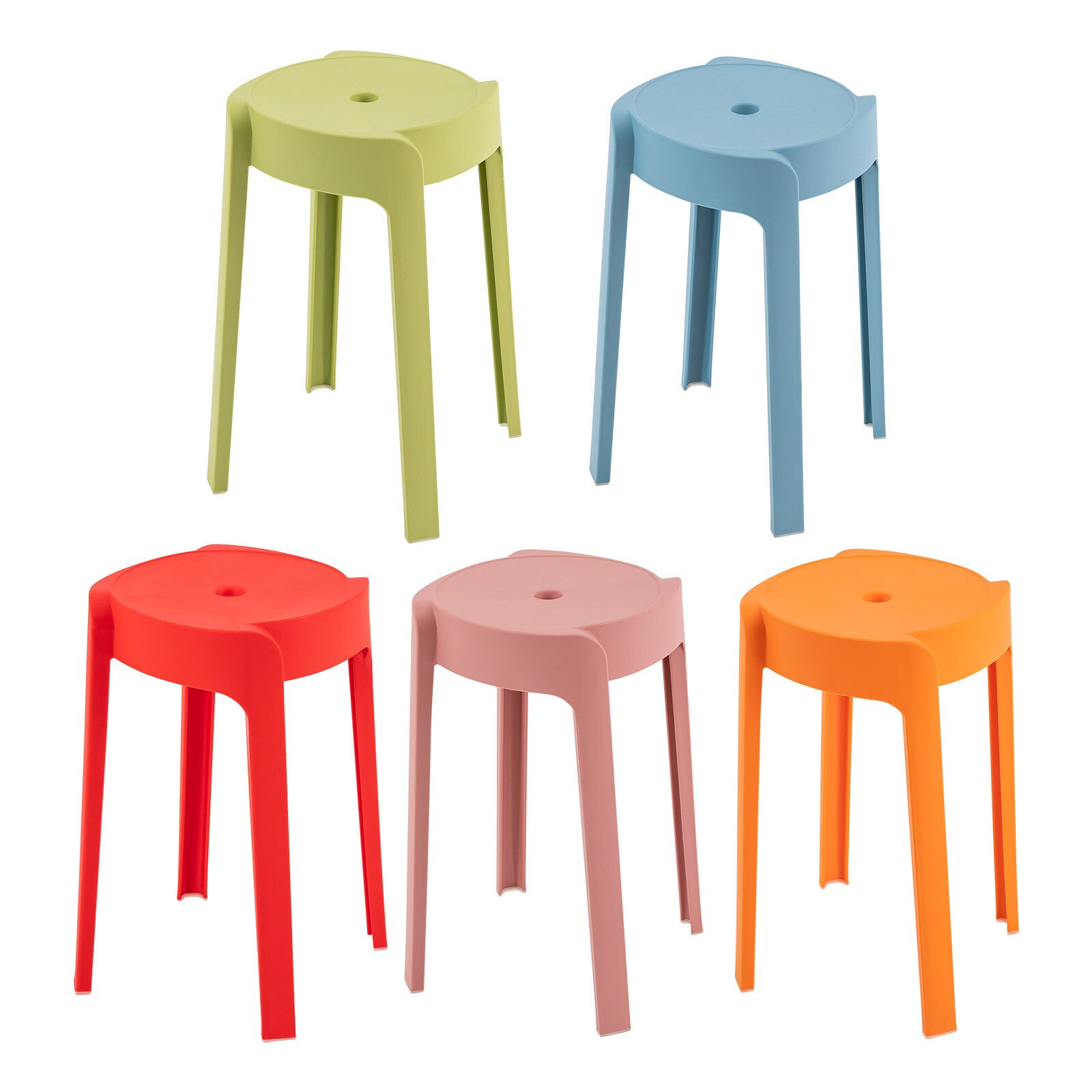 Plastic Stool Adult Thickened Bench Home Living Room Stacking Dining Table New