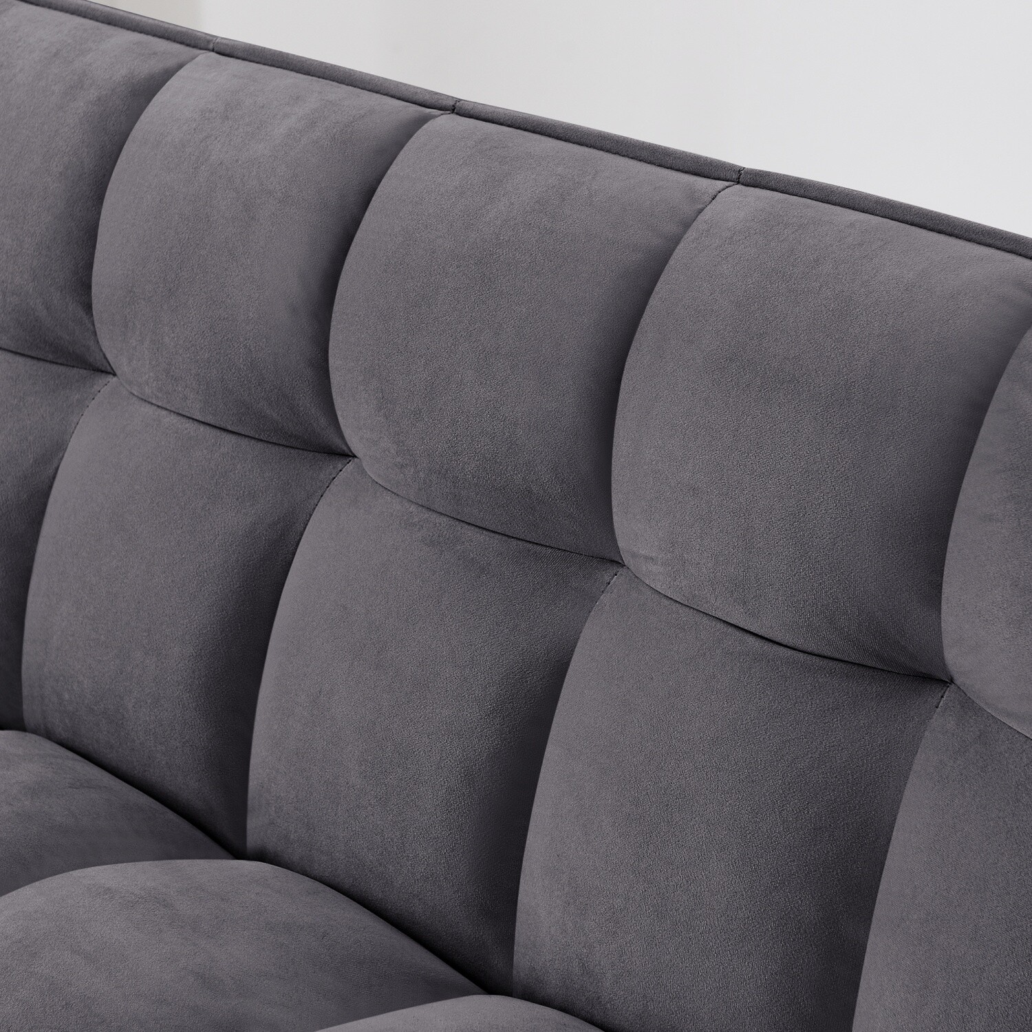 Convertible Sleeper Sofa Bed Loveseat 2 Seater Sofa w/ Pull Out Bed & 2 Pillows