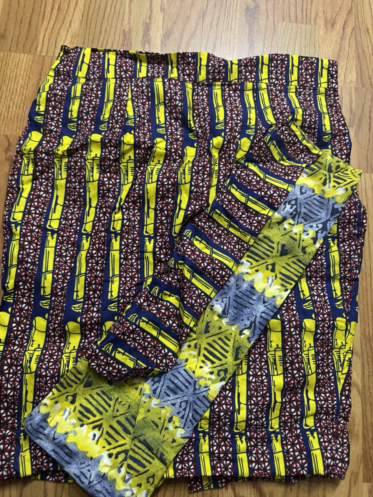 African Wax Print Women's Skirt Handmade Ankara Size Large for Church Wedding