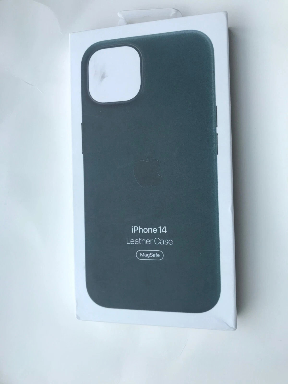 Original Genuine OEM Apple Leather Case with Magsafe for iPhone 14 Forest Green