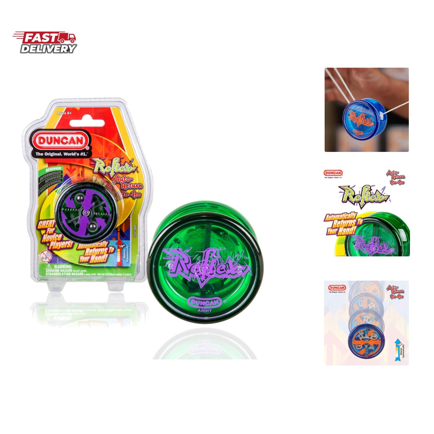 Toys Reflex Auto Return Yo-Yo, Beginner String Trick Yo-Yo, Green
