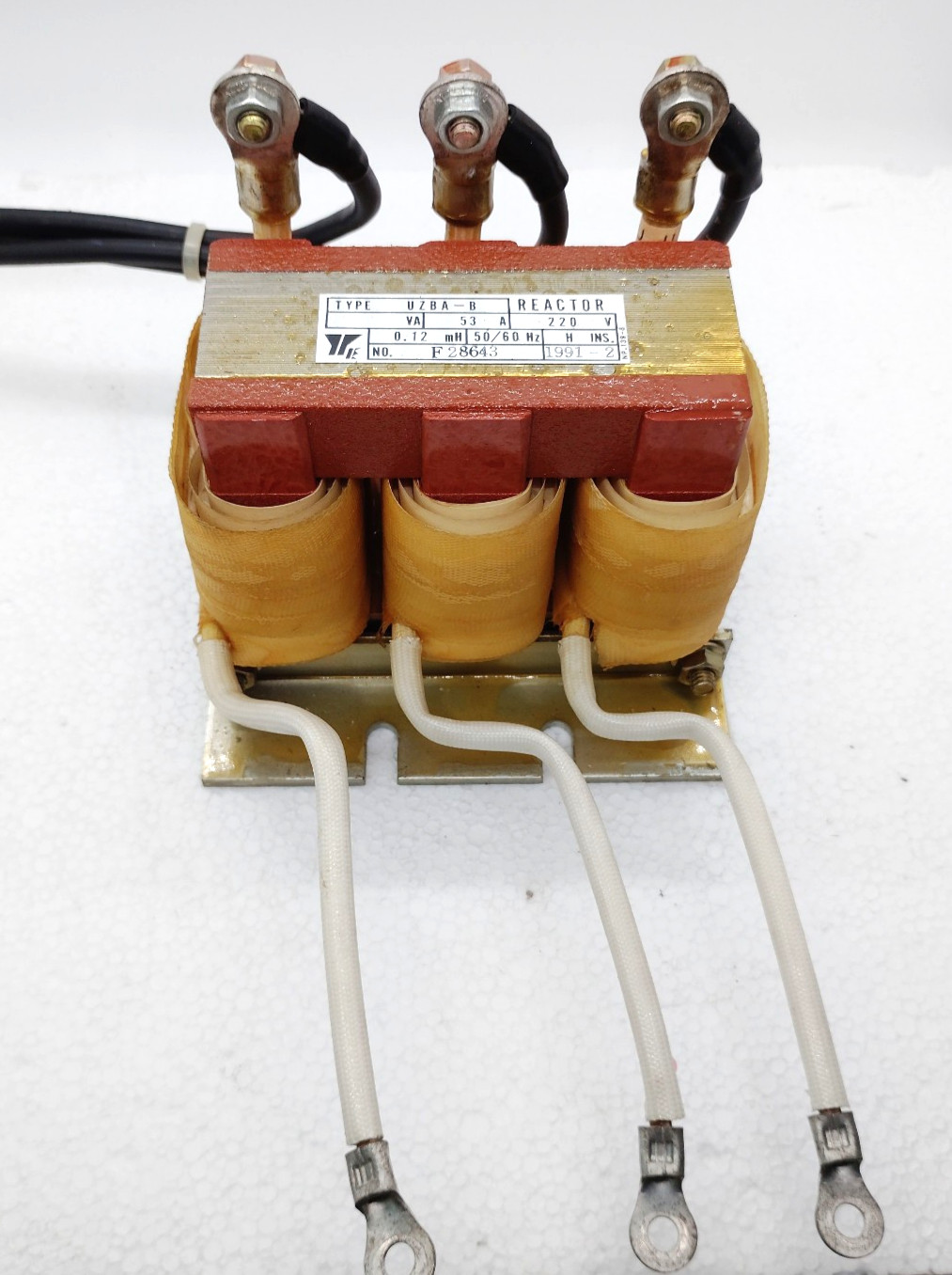YASKAWA REACTOR, UZBA-B, NO. F28643, 53 A, 220 V, 0.12mH, FREE SHIP! Lot# F174