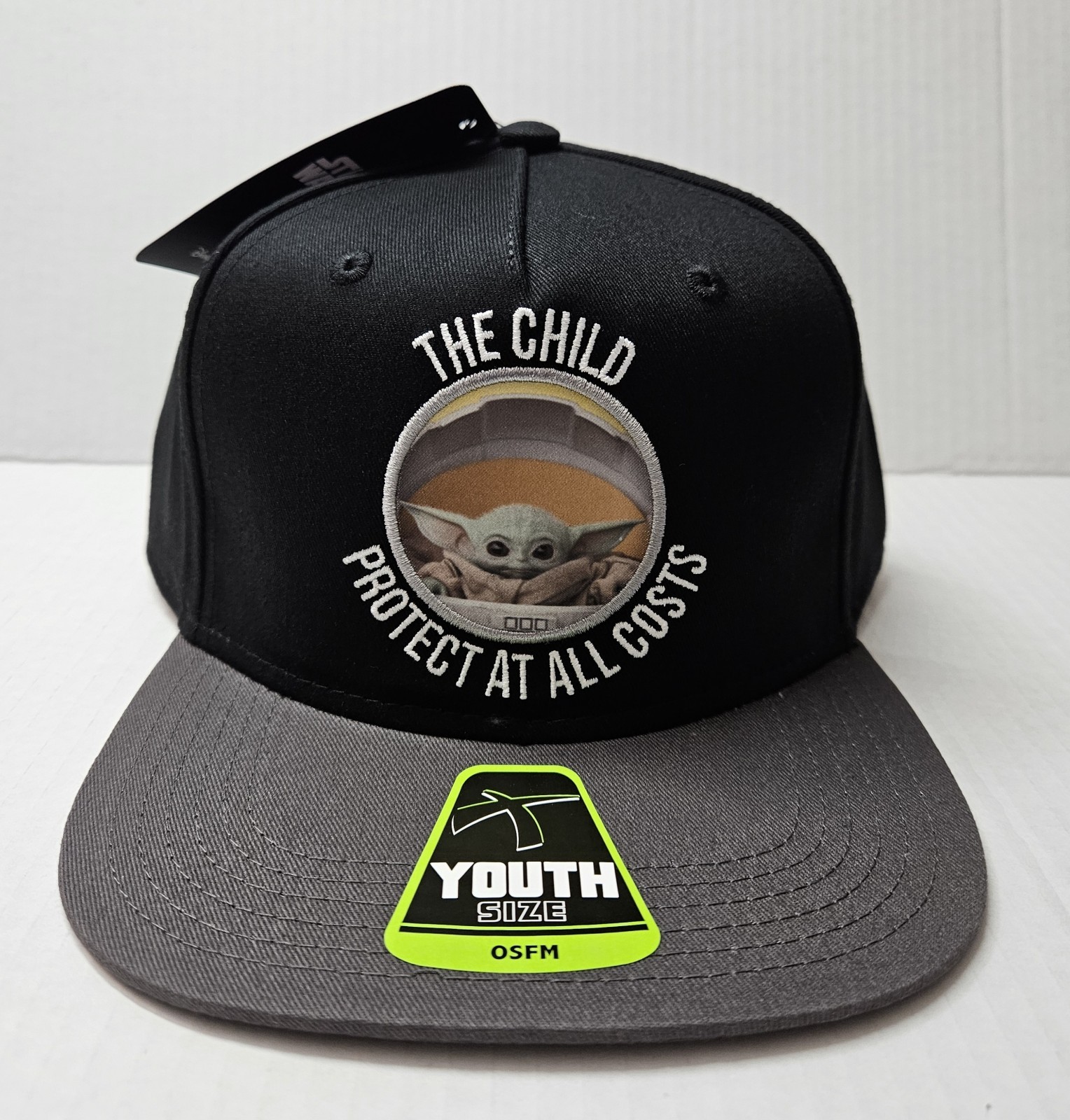 Grogu Star Wars Mandalorian "THE CHILD PROTECT AT ALL COSTS" Youth Snapback Hat