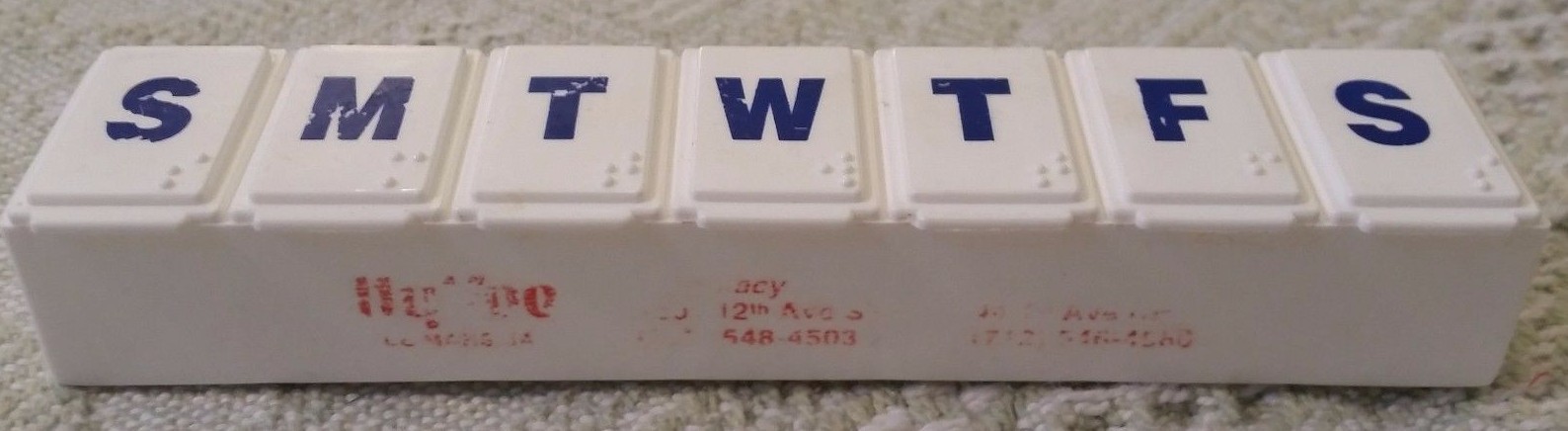 Medical Advertising HY-VEE PHARMACY 7 Day Pill Container Box