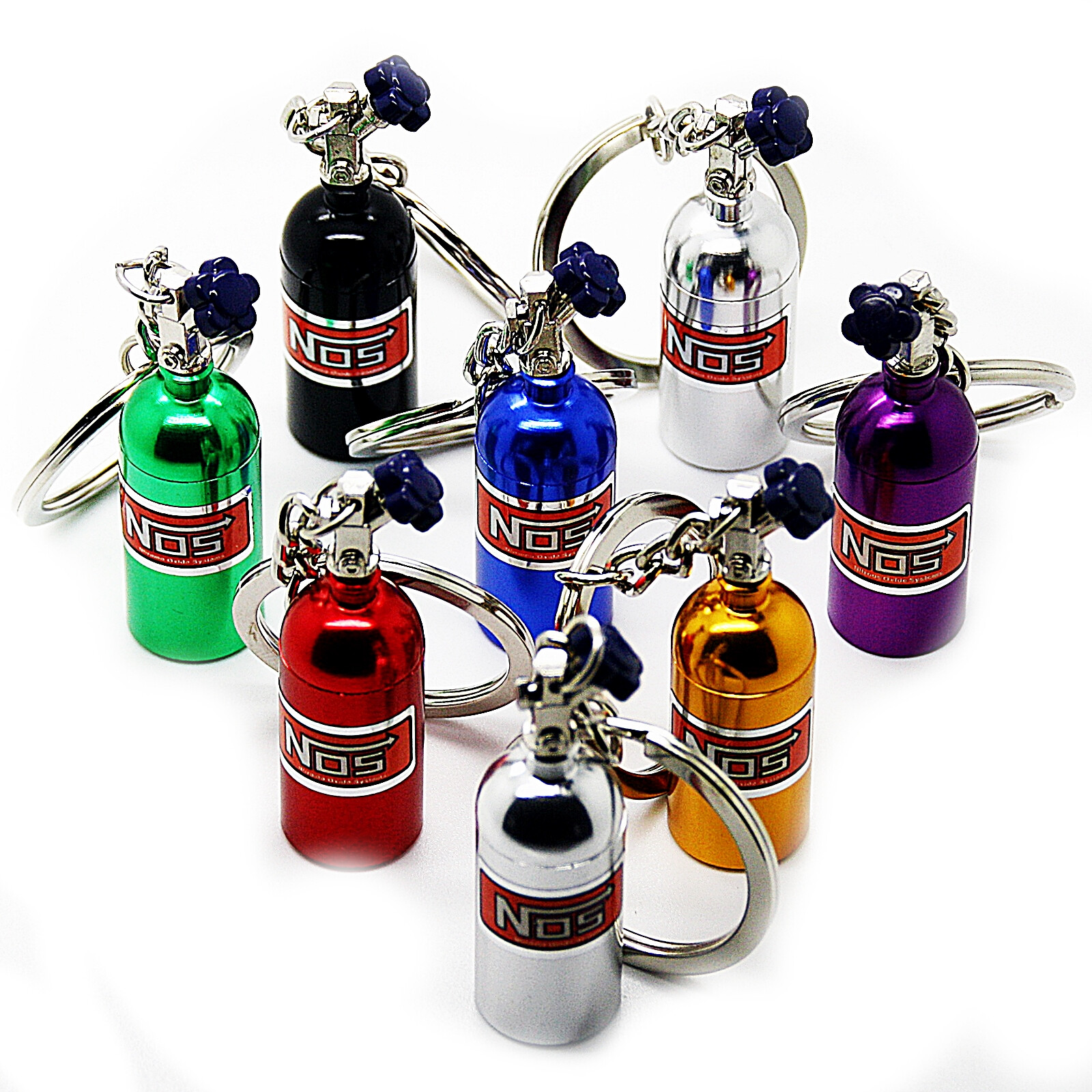 Keychain Nitro Gas Bottle Pendant Key Nitrous Keychain Ring