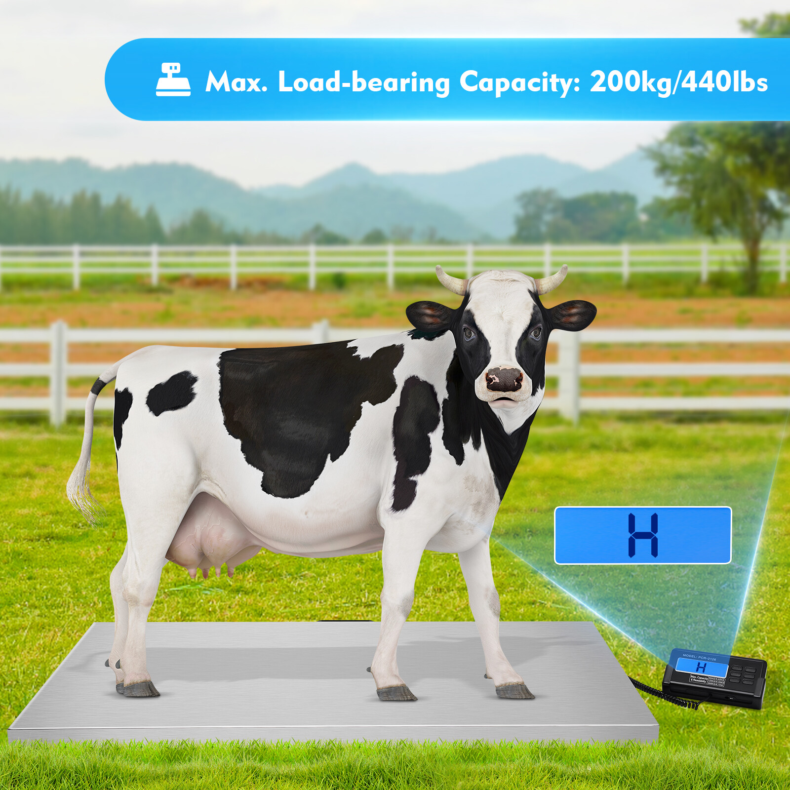 LARGE 440LB DOG DIGITAL PET WEIGHING SCALE for Shipping Veterinary Livestock NEW