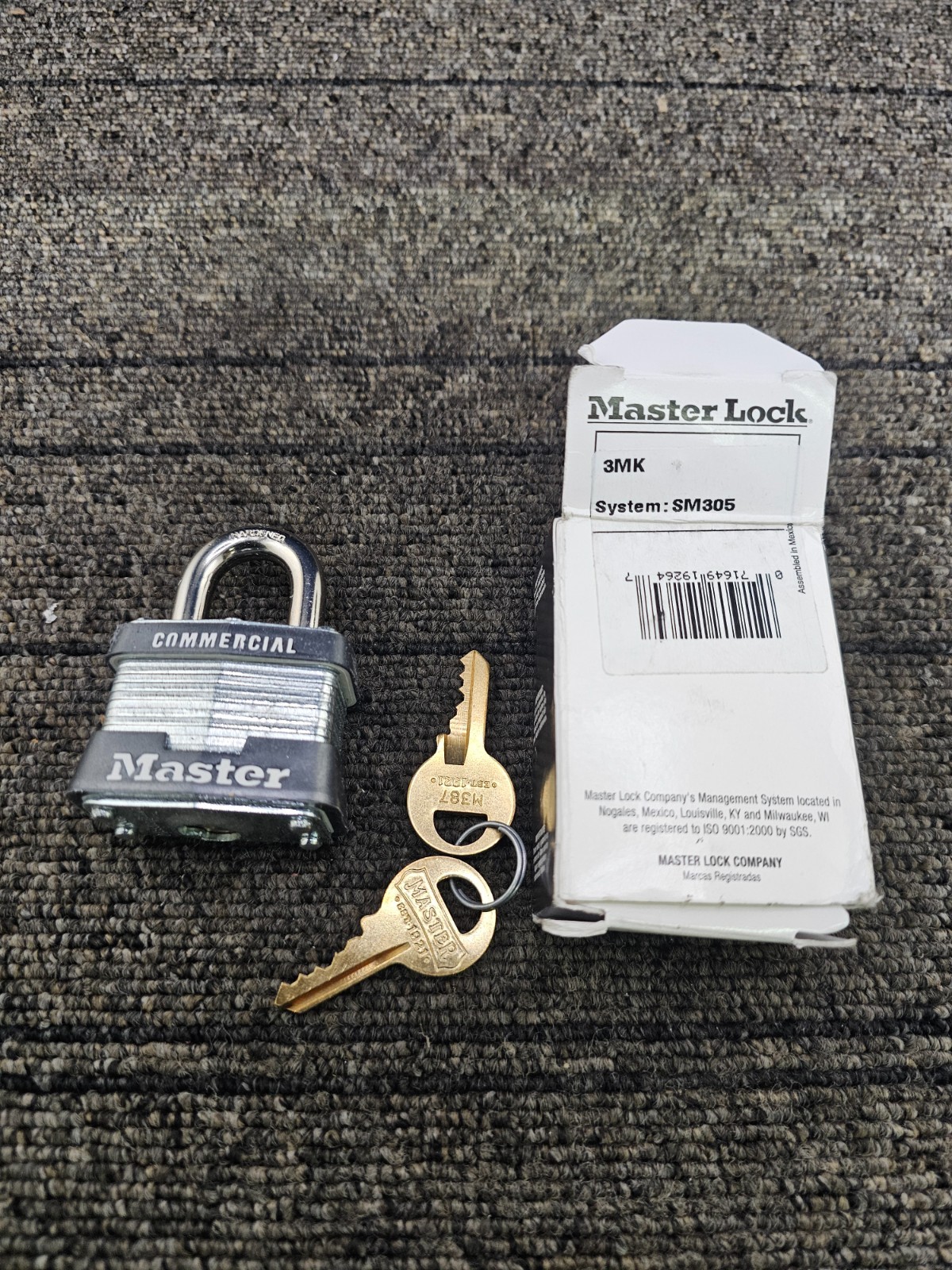 (QTY 3) Master Lock 3MK SM305: Commercial Grade Padlocks