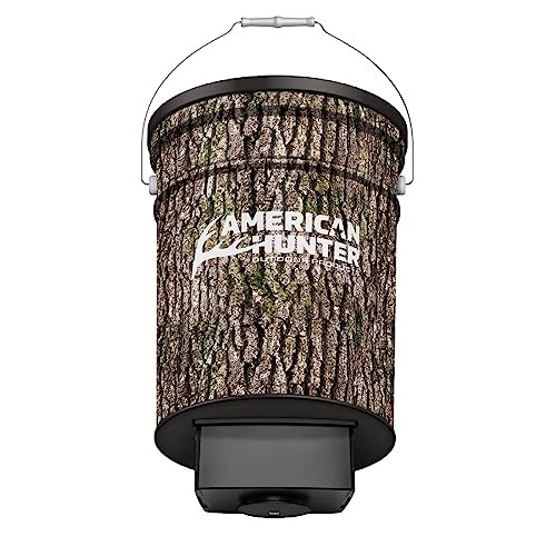 50 LB Hanging Feeder | Hunting Durable Lightweight Camo Metal Game Feeder wit...