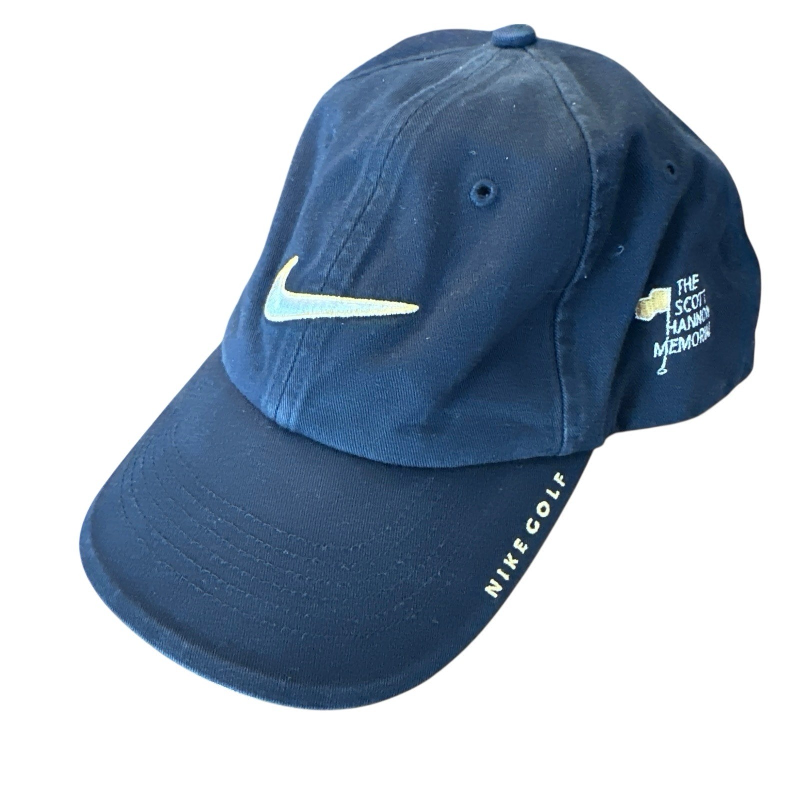 Nike Golf Hook And Loop Hat Cap - Navy Blue - The Scott Hannon Memorial